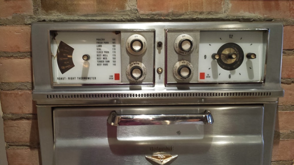Late 1950s Hotpoint Custom line electric wall oven and cooktop