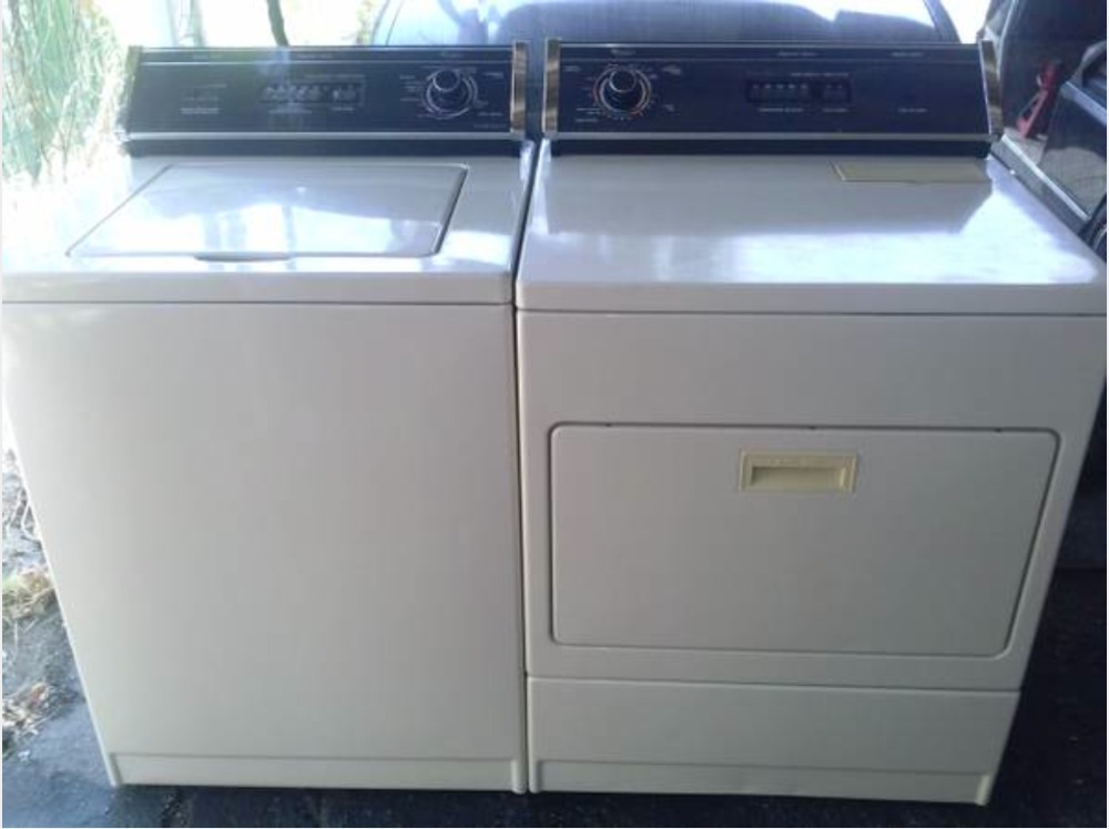 Whirlpool Almond Heavy Duty Washer/Gas Dryer Installed ...