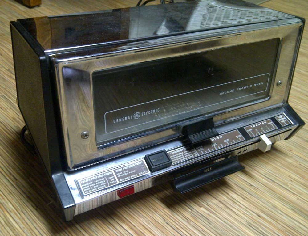 Vintage General Electric Toaster Oven GE Toast R Oven Deluxe Silver and  Wood Panel Vintage Kitchen Appliance MCM Kitchen Decor 