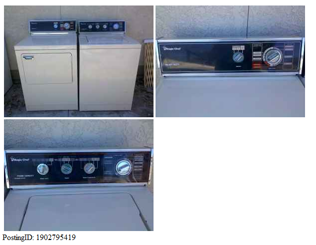 Magic Chef Washer and Dryer (Norge)