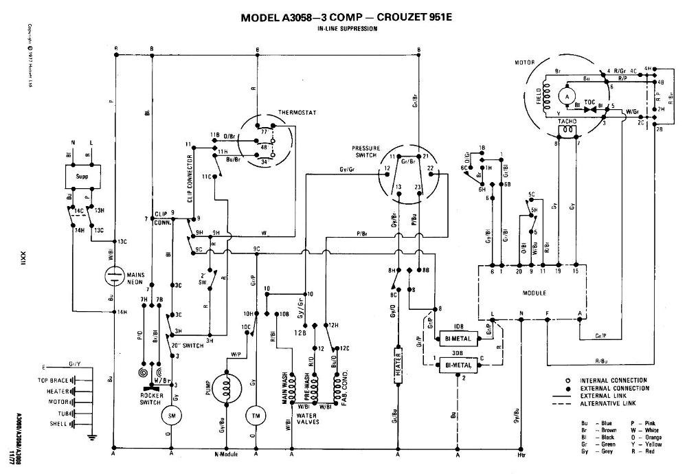 Hoover 455 (A3072) Washer Overhaul Pt 3  Hoover Electric Motor Wiring Diagram    Automaticwasher.org