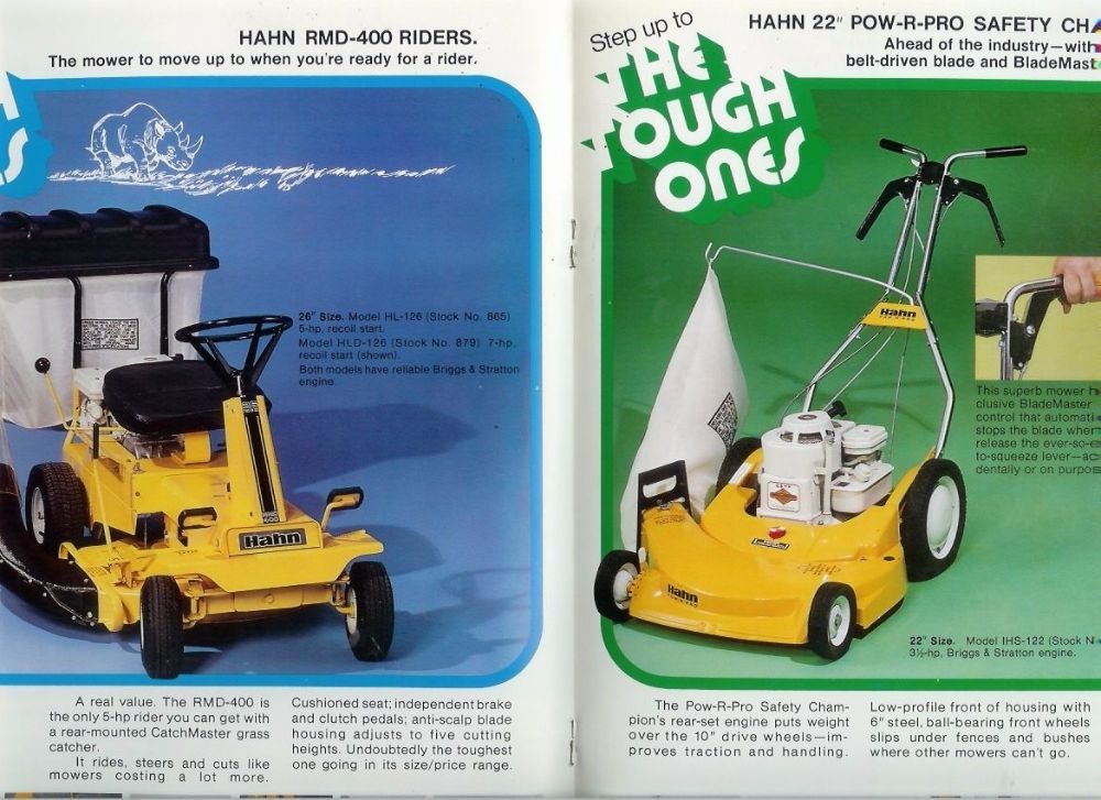 Hahn sales mower service