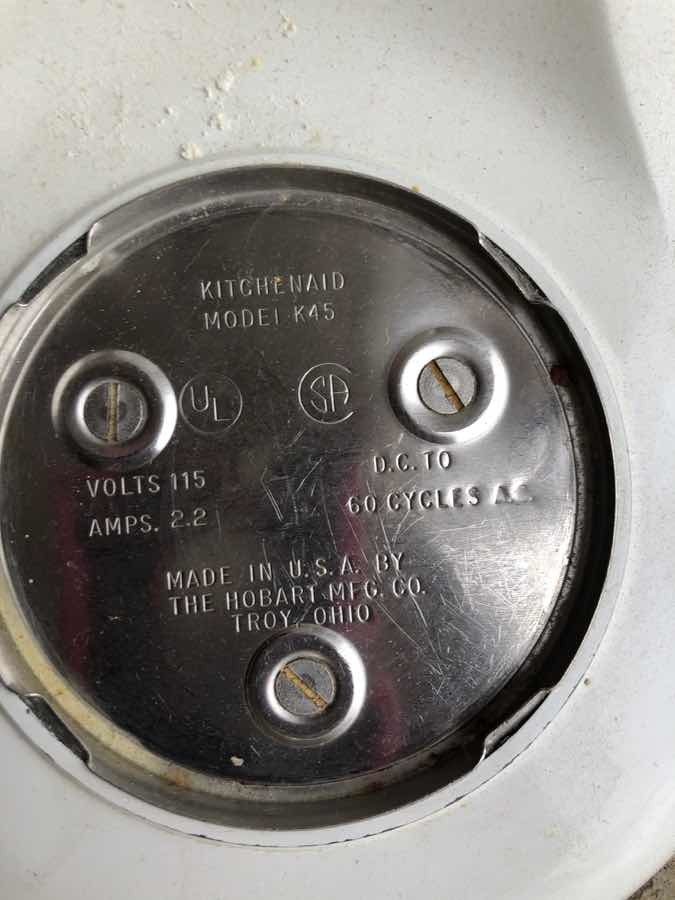 KitchenAid K-45 Mixer -- How Old Is It?