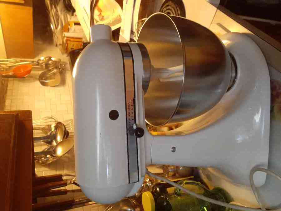 Can anyone date my standing mixer? It was my great-grandmothers. Model K45  with a photo of the possible serial number on the bottom. I love using this  to make desserts around the