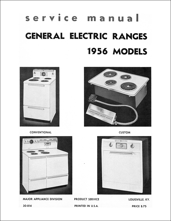 General Electric Range Service Manuals are here!
