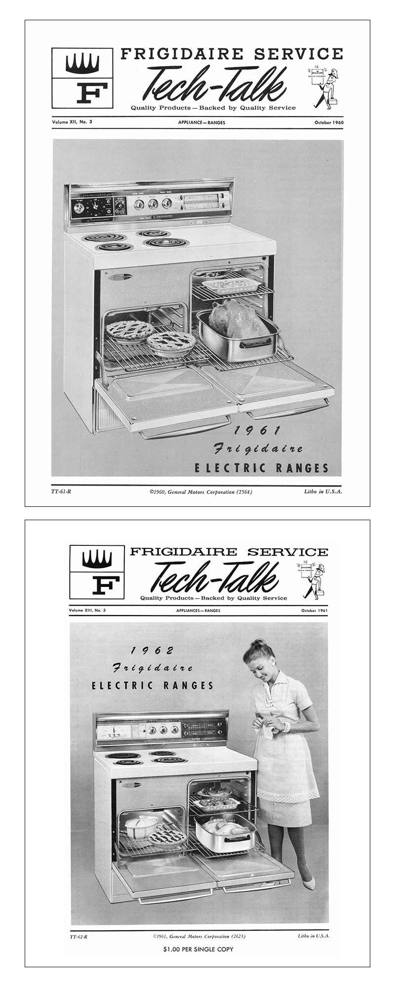 Kitchen Range Library-1958 GM Frigidaire 40 and 30 inch Electric Range Line  Brochures